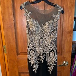 Tony Bowls Gown with Beautiful Train